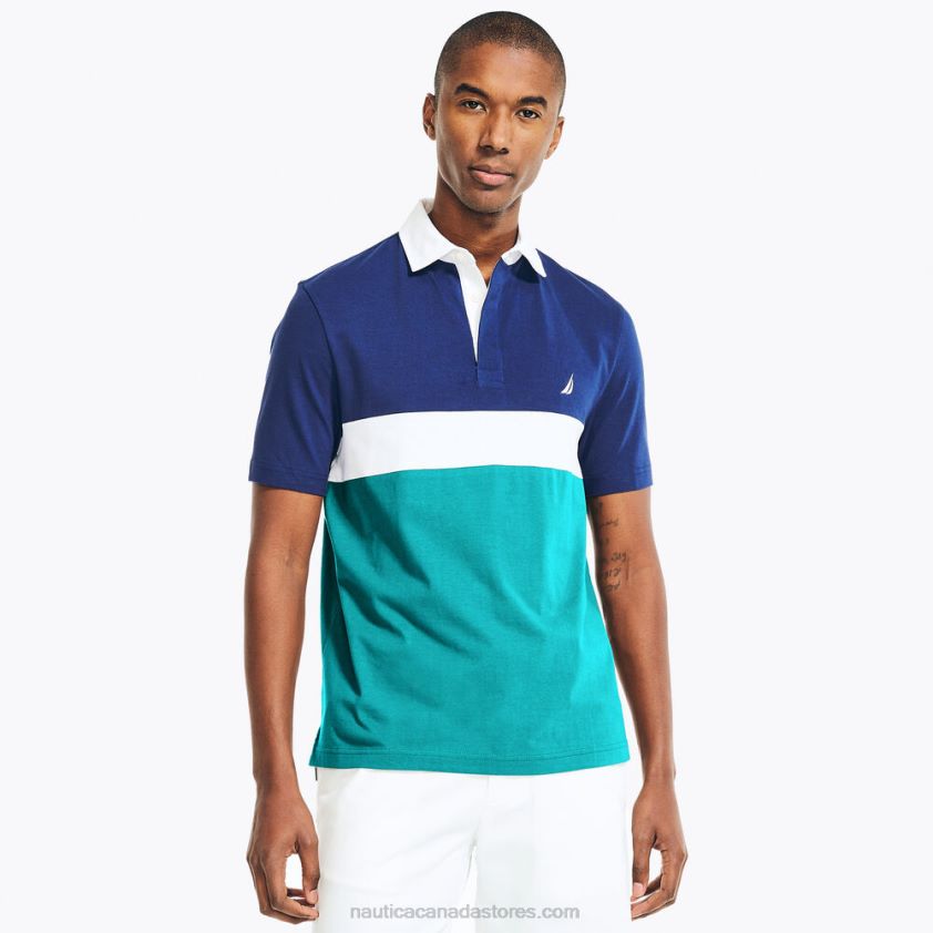 Big & Tall Classic Fit Colorblock Polo Nautica Men Blue Depths R260HV643