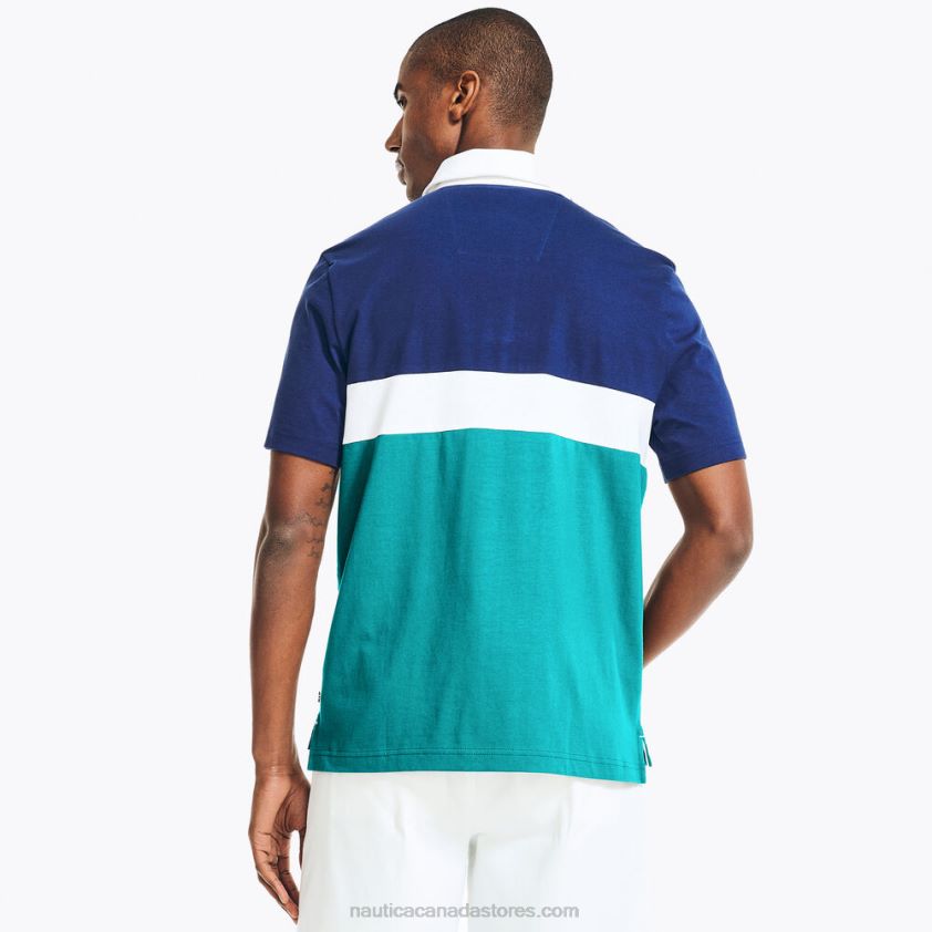 Big & Tall Classic Fit Colorblock Polo Nautica Men Blue Depths R260HV643