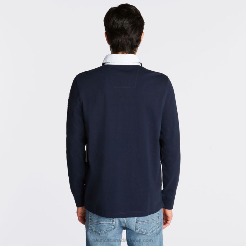 Big & Tall Logo Rugby Polo Shirt Nautica Men Navy R260HV696