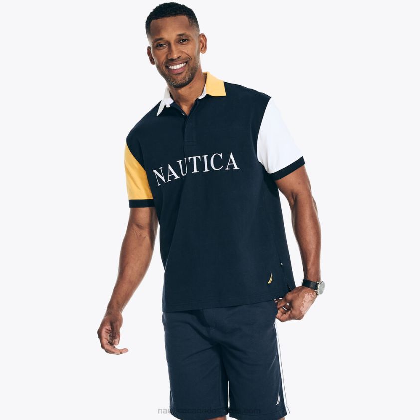 Big & Tall Sustainably Crafted Classic Fit Rugby Polo Nautica Men Navy R260HV413