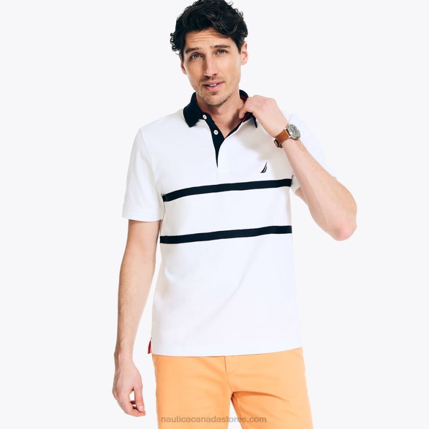 Classic Fit Rugby Polo Shirt Nautica Men Bright White R260HV392