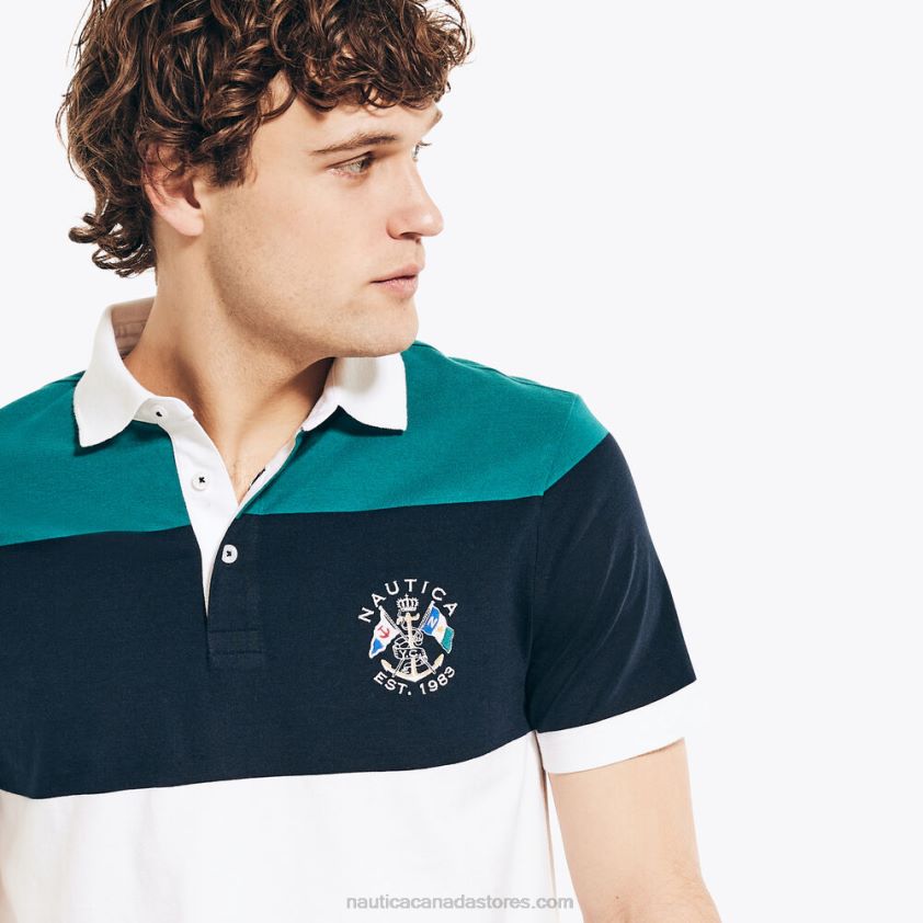 Classic Fit Rugby Polo Shirt Nautica Men Bright White R260HV415