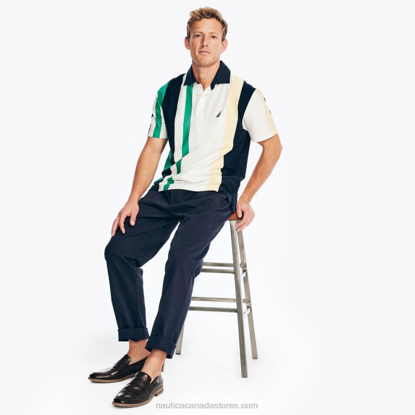 Classic Fit Rugby Polo Shirt Nautica Men Sail White R260HV364
