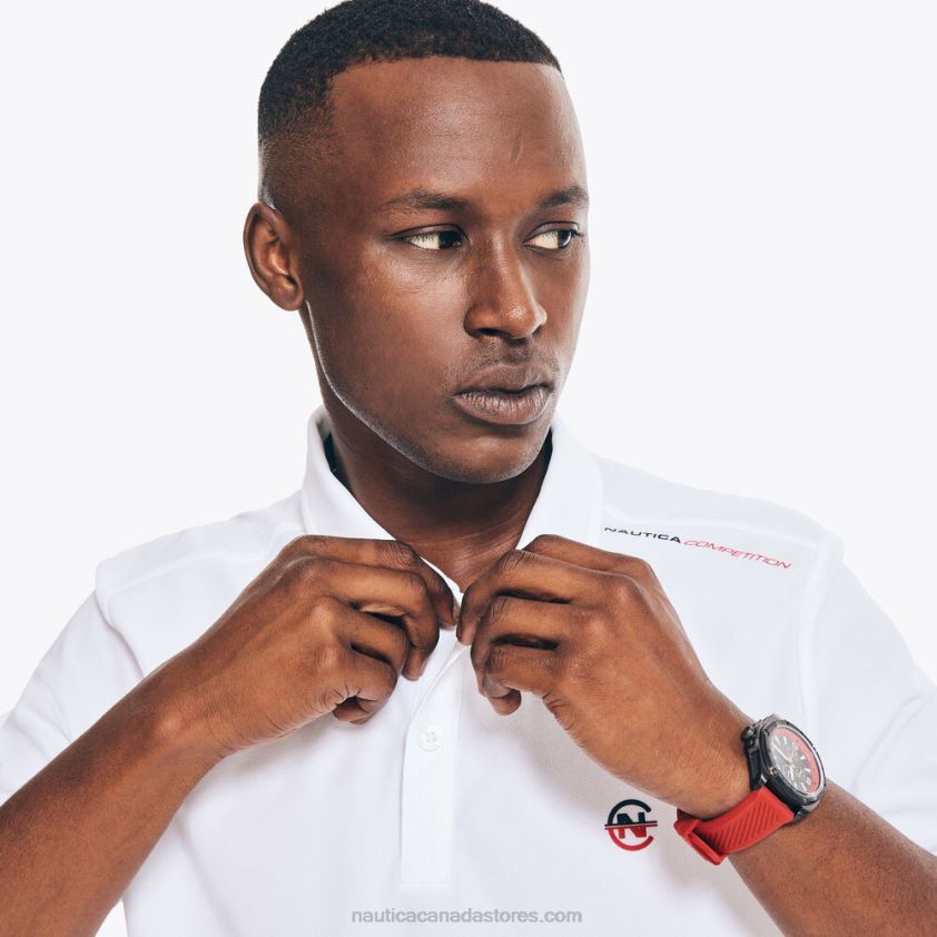 Competition Sustainably Crafted Classic Fit Polo Nautica Men Bright White R260HV497