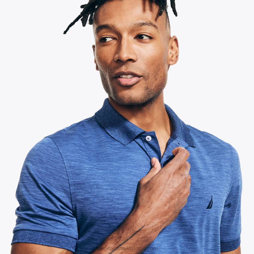 Navtech Classic Fit Polo Nautica Men Stellar Blue Heather R260HV7