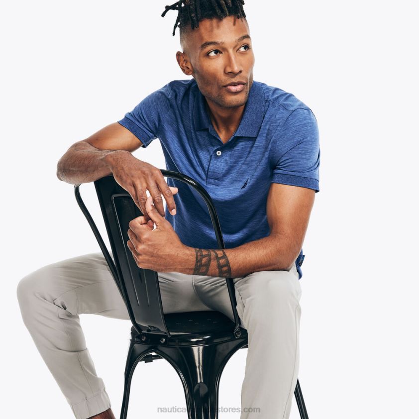 Navtech Classic Fit Polo Nautica Men Stellar Blue Heather R260HV7