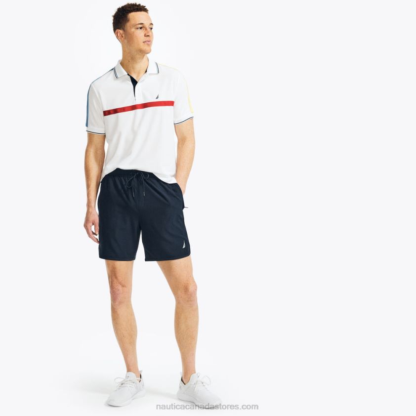 Navtech Sustainably Crafted Chest-Stripe Classic Fit Polo Nautica Men Bright White R260HV590