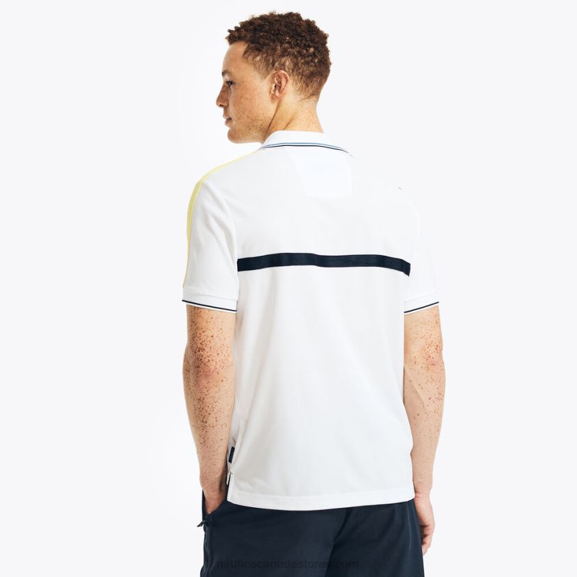 Navtech Sustainably Crafted Chest-Stripe Classic Fit Polo Nautica Men Bright White R260HV590