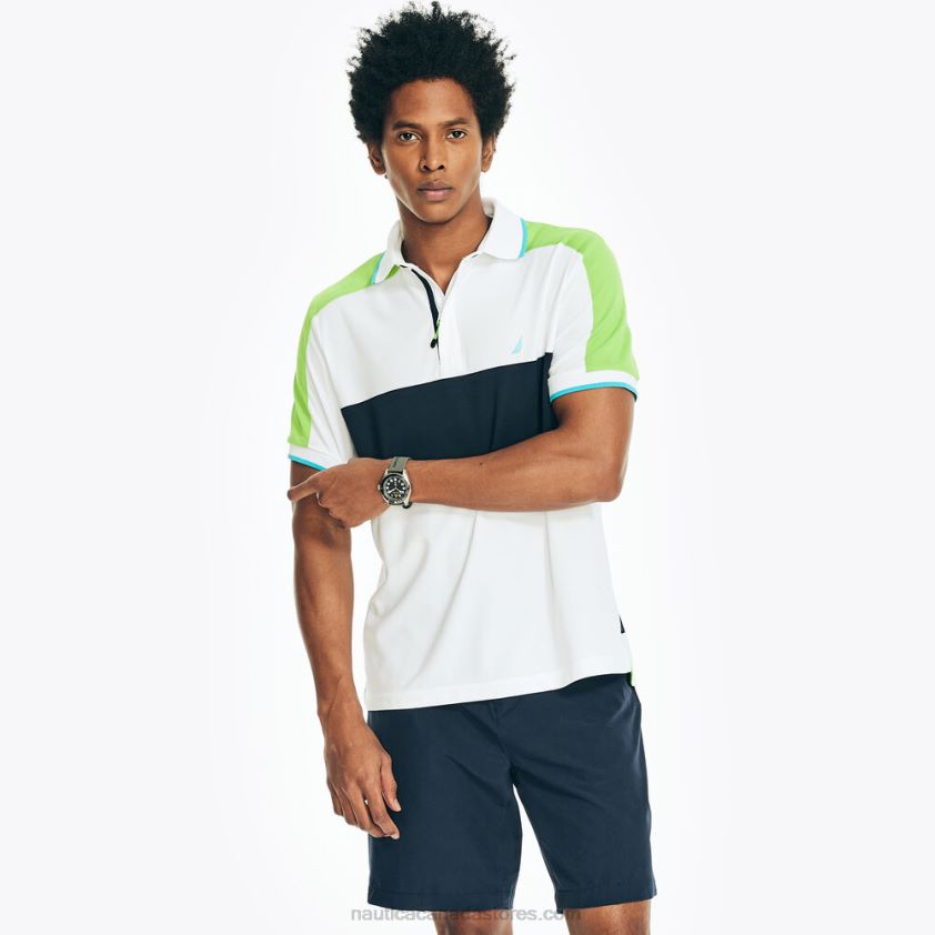 Navtech Sustainably Crafted Classic Fit Chest-Stripe Polo Nautica Men Bright White R260HV411