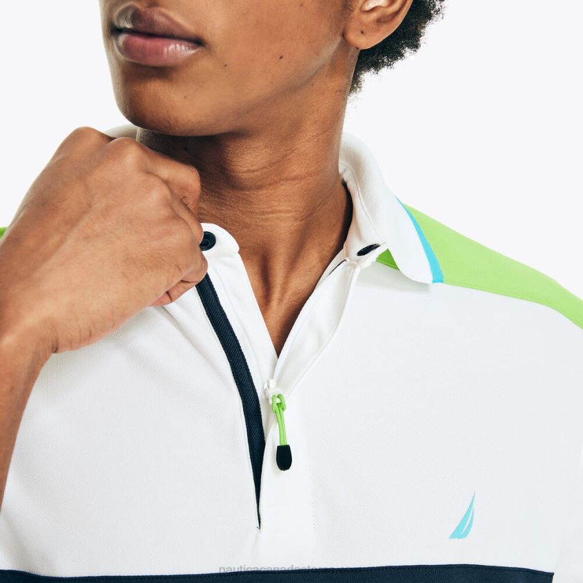 Navtech Sustainably Crafted Classic Fit Chest-Stripe Polo Nautica Men Bright White R260HV411