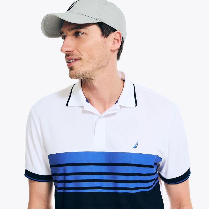 Navtech Sustainably Crafted Classic Fit Chest-Stripe Polo Nautica Men Bright White R260HV91