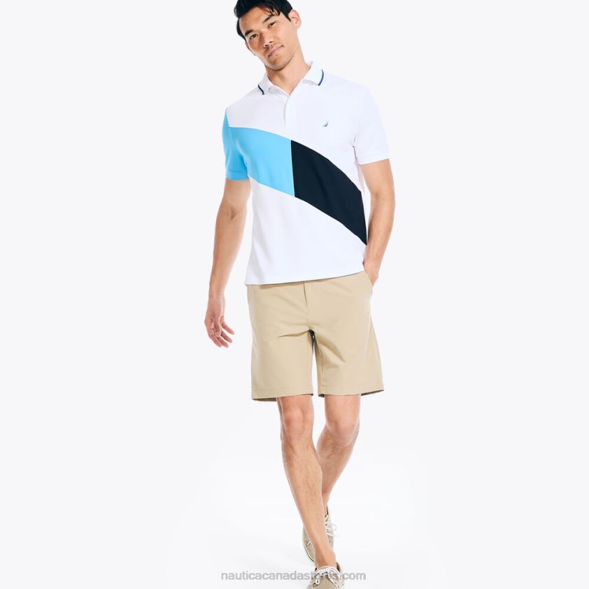 Navtech Sustainably Crafted Classic Fit Diagonal Stripe Polo Nautica Men Bright White R260HV435