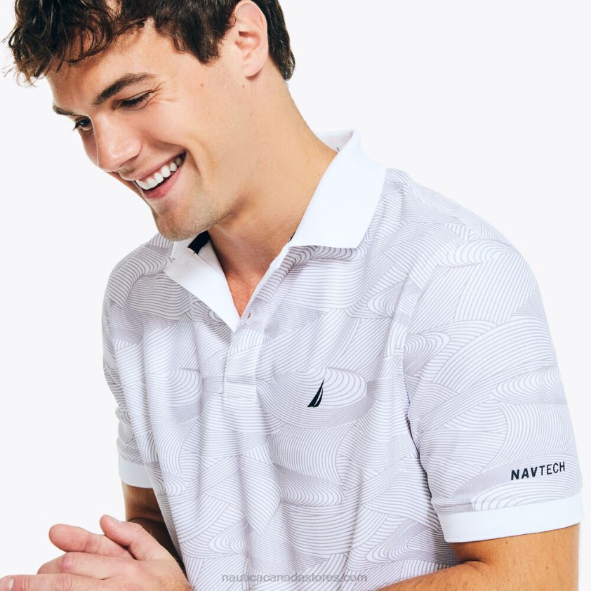 Navtech Sustainably Crafted Classic Fit Printed Polo Nautica Men Bright White R260HV439