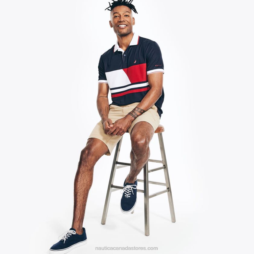 Navtech Sustainably Crafted Classic Fit Printed Polo Nautica Men Navy R260HV362