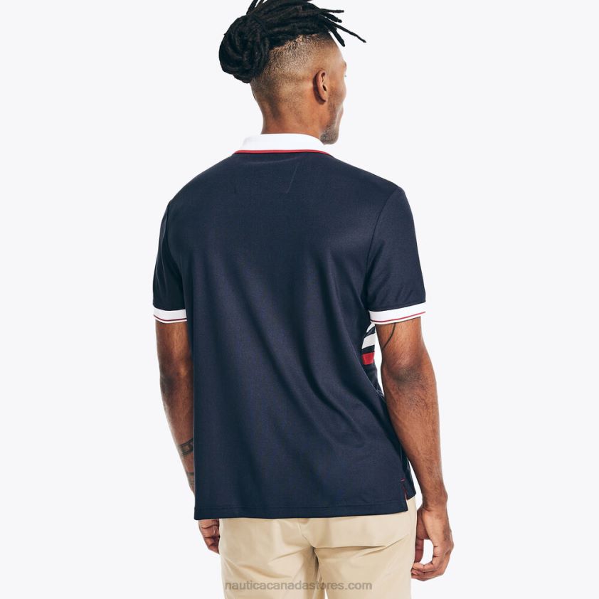 Navtech Sustainably Crafted Classic Fit Printed Polo Nautica Men Navy R260HV362