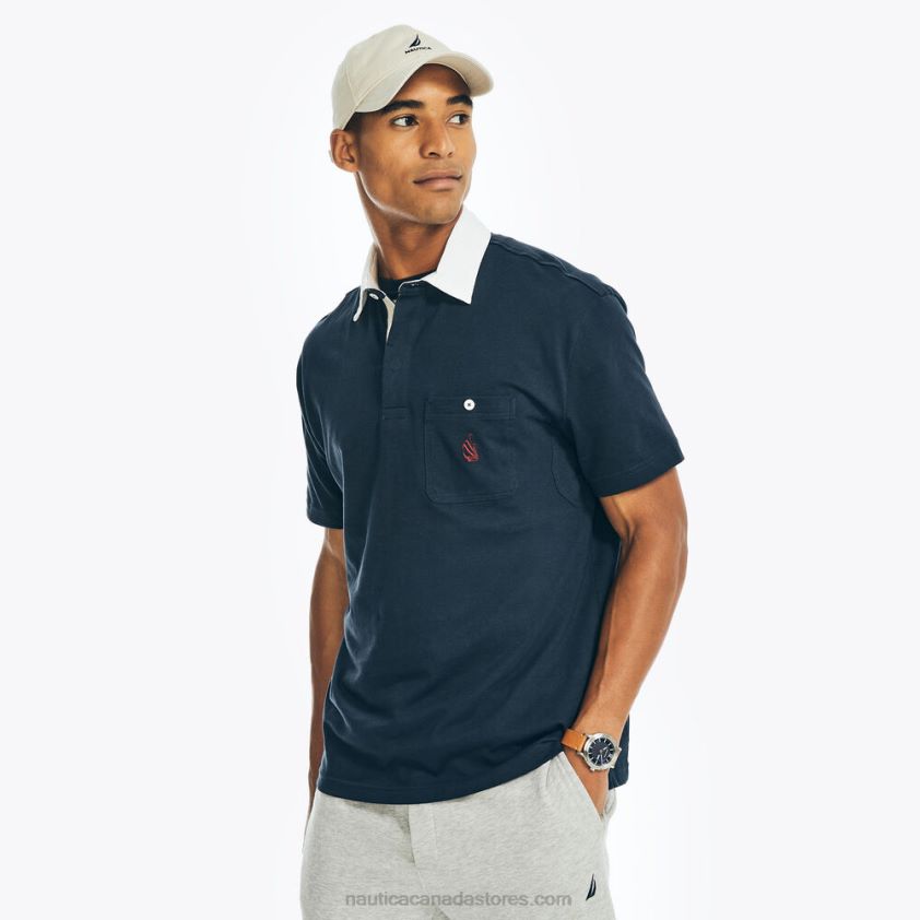 Relaxed Fit Logo Pocket Polo Nautica Men Navy R260HV445