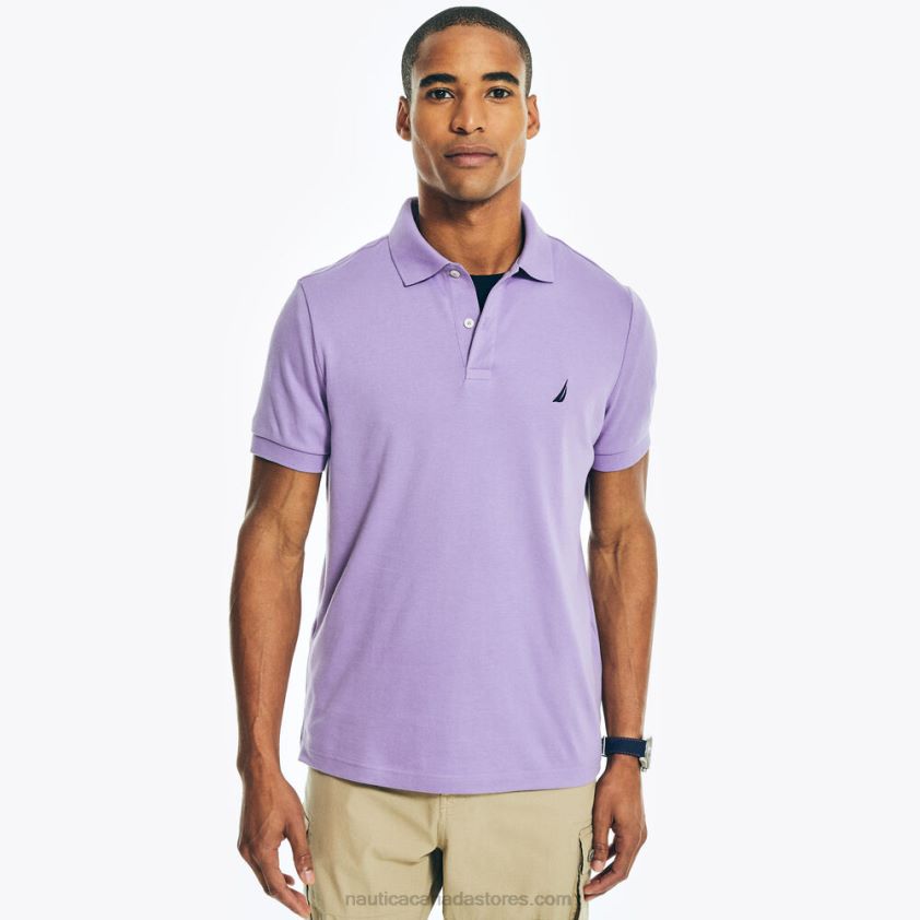 Slim Fit Interlock Deck Polo Nautica Men Ocean Violet R260HV10