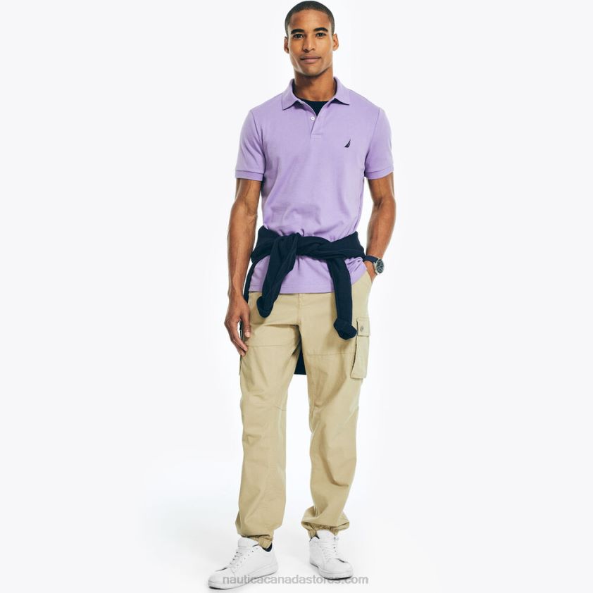 Slim Fit Interlock Deck Polo Nautica Men Ocean Violet R260HV10