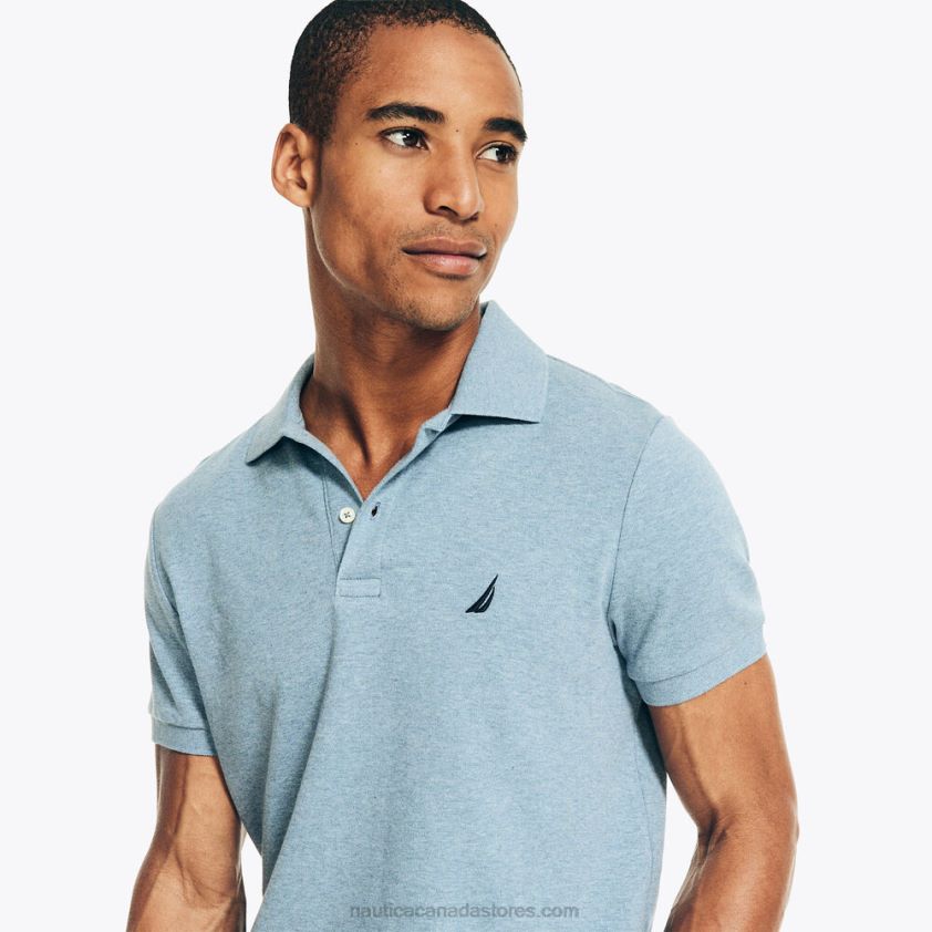 Slim Fit Interlock Polo Nautica Men Anchor Blue Heather R260HV46