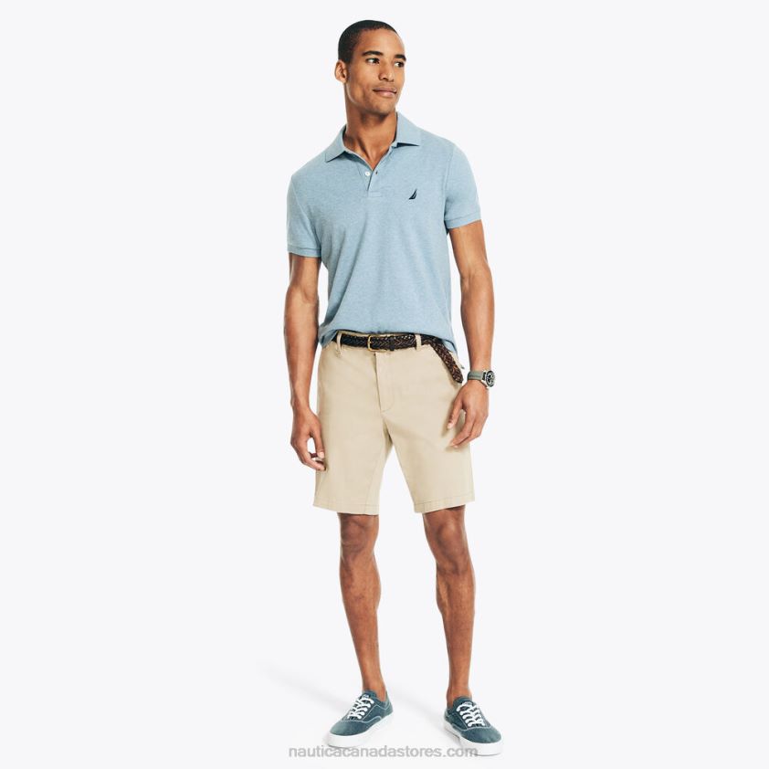 Slim Fit Interlock Polo Nautica Men Anchor Blue Heather R260HV46