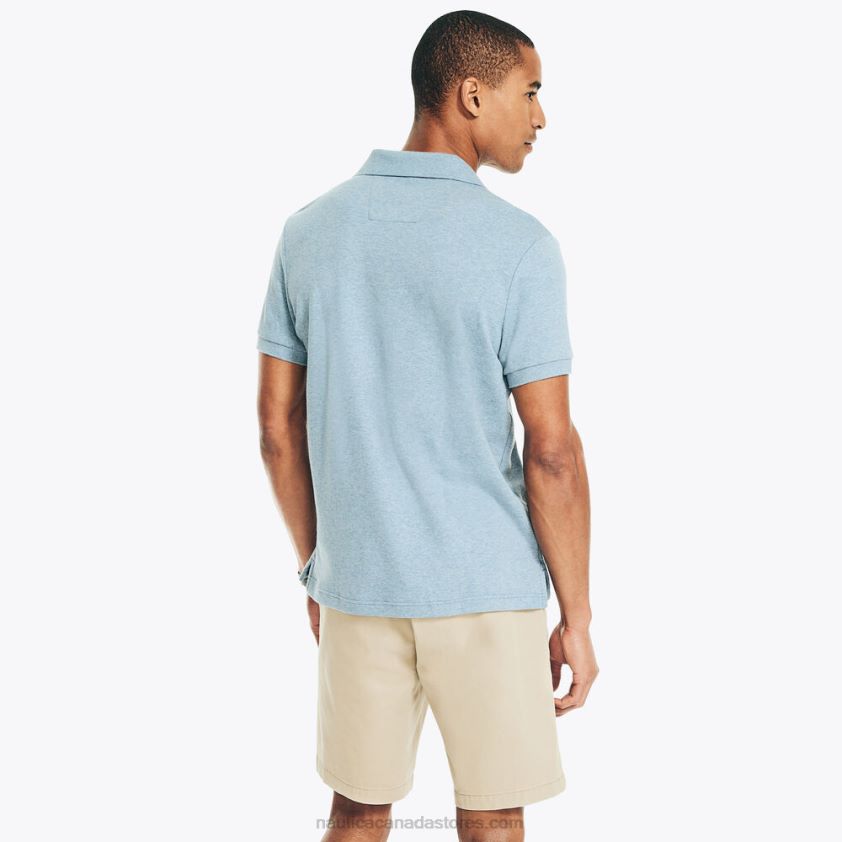 Slim Fit Interlock Polo Nautica Men Anchor Blue Heather R260HV46