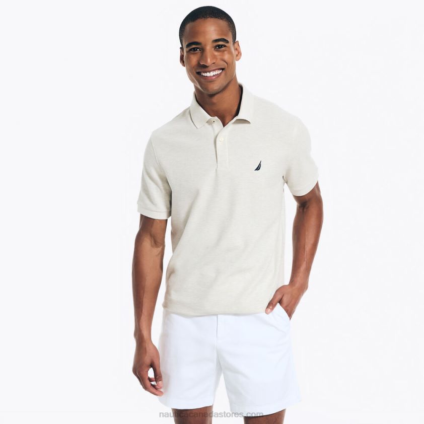 Sustainably Crafted Classic Fit Deck Polo Nautica Men Oatmeal Heather R260HV155