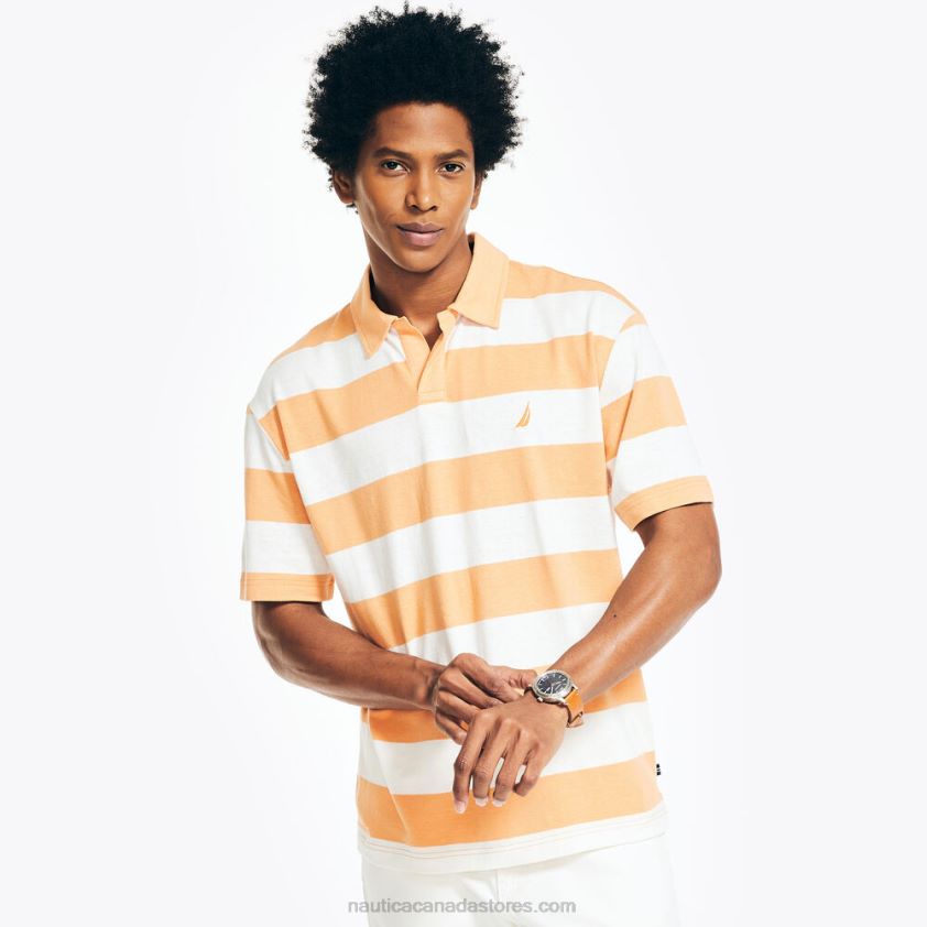 Sustainably Crafted Classic Fit Striped Polo Nautica Men Orchid Pink R260HV542