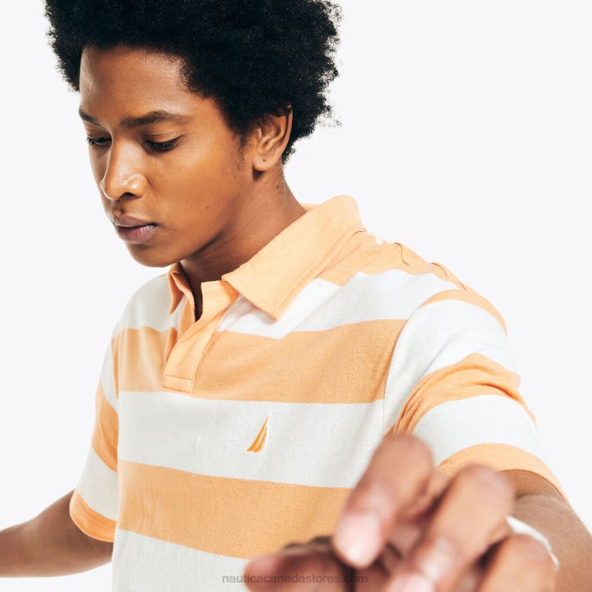 Sustainably Crafted Classic Fit Striped Polo Nautica Men Orchid Pink R260HV542