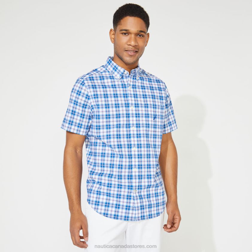 Big & Tall Classic Fit Plaid Shirt Nautica Men Clear Sky Blue R260HV716