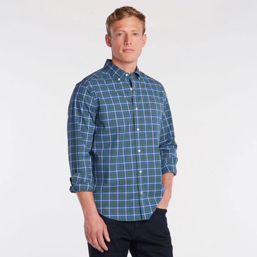 Big & Tall Classic Fit Wrinkle-Resistant Plaid Shirt Nautica Men Pineforest R260HV562