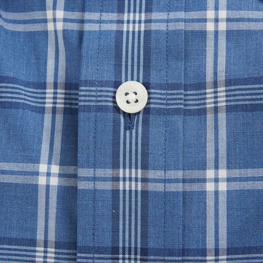 Big & Tall Classic Fit Wrinkle-Resistant Plaid Shirt Nautica Men Star Sapphire R260HV625