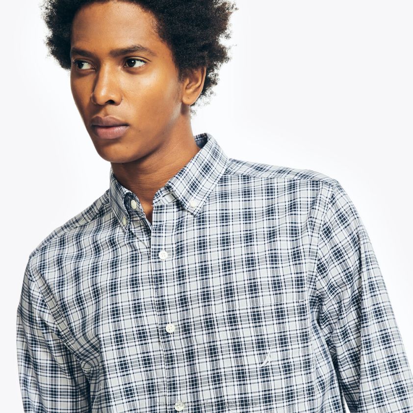 Big & Tall Plaid Poplin Shirt Nautica Men High Rise R260HV527