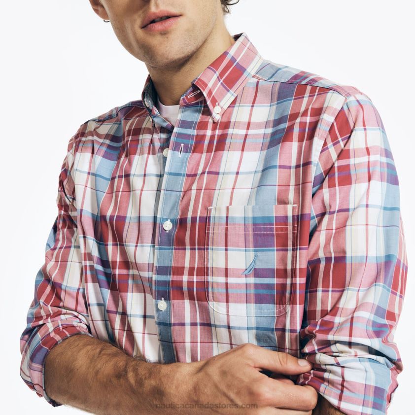 Big & Tall Plaid Poplin Shirt Nautica Men Indian Summer R260HV480
