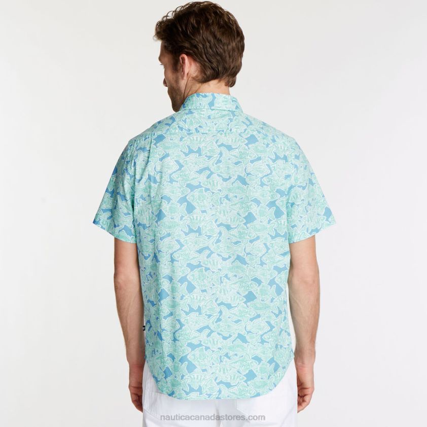 Big & Tall Printed Short Sleeve Shirt Nautica Men Alaskan Blue R260HV710