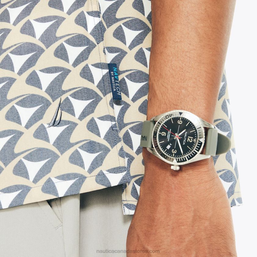 Navtech Classic Fit Printed Short-Sleeve Shirt Nautica Men Peacoat R260HV298