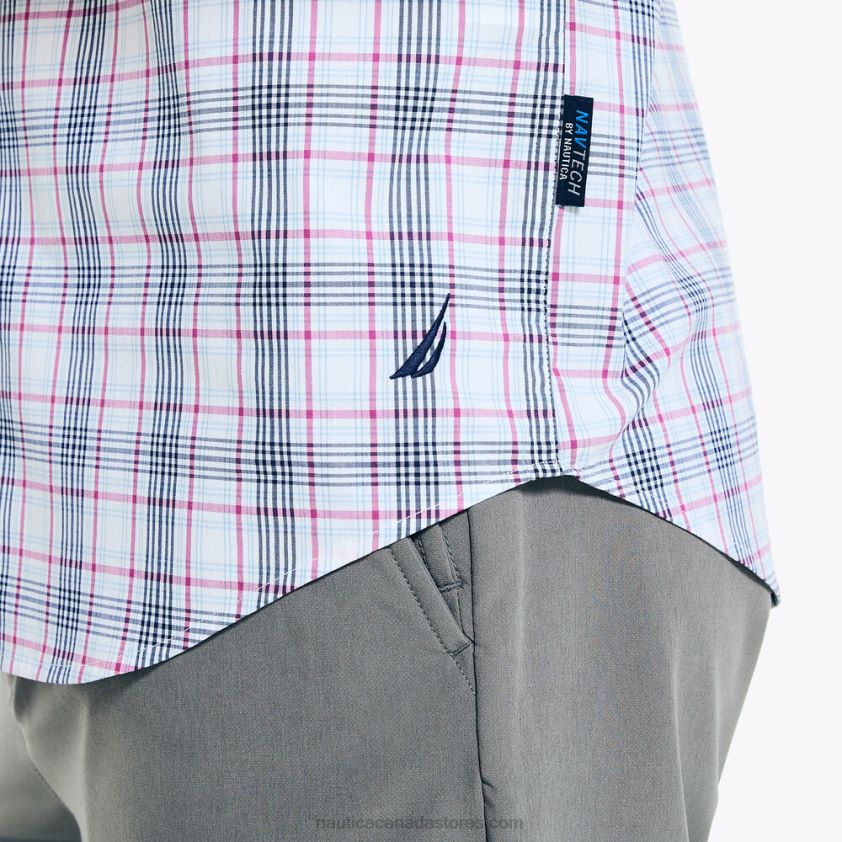 Navtech Trim Fit Plaid Shirt Nautica Men Bright White R260HV212