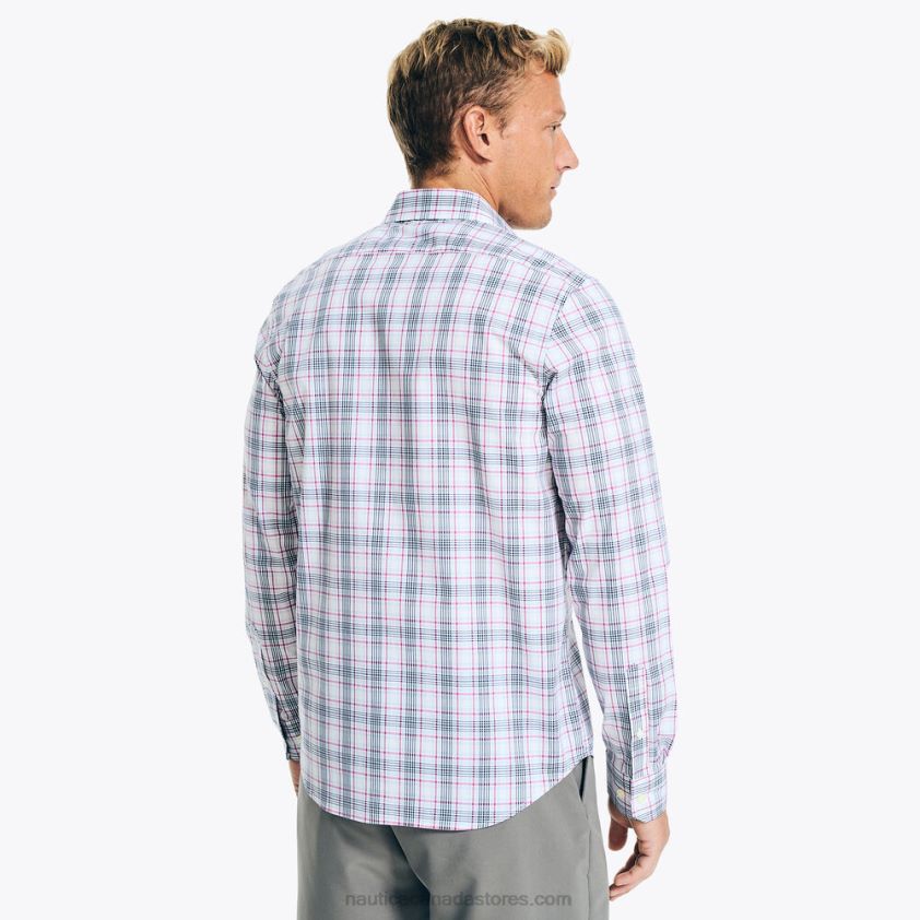 Navtech Trim Fit Plaid Shirt Nautica Men Bright White R260HV212