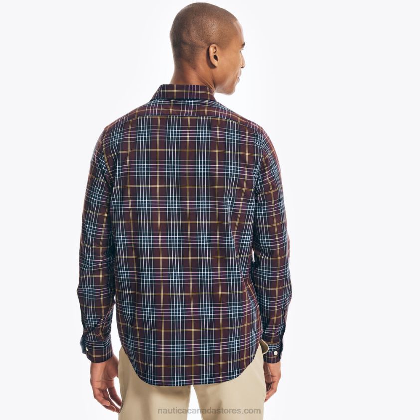 Navtech Trim Fit Plaid Shirt Nautica Men Rio Red R260HV602