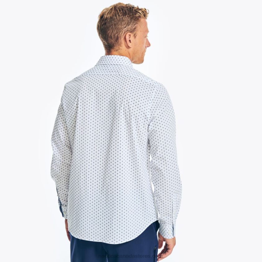 Navtech Trim Fit Printed Shirt Nautica Men Bright White R260HV196