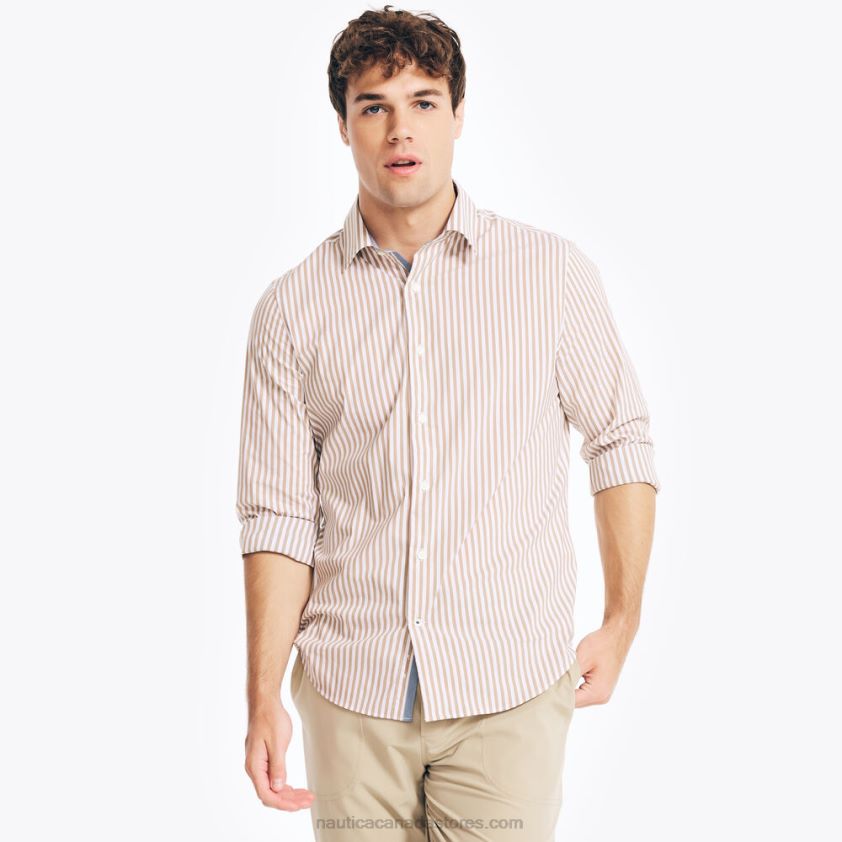 Navtech Trim Fit Striped Shirt Nautica Men All Spice R260HV260
