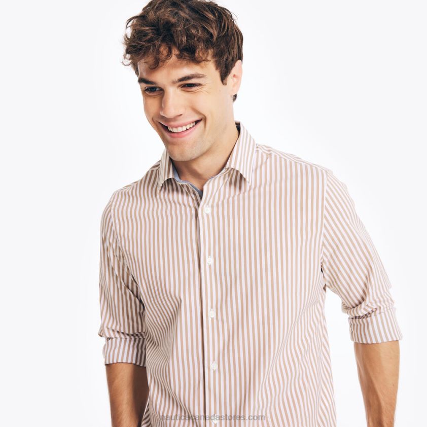 Navtech Trim Fit Striped Shirt Nautica Men All Spice R260HV260