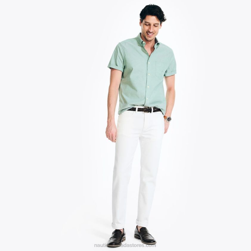 Short-Sleeve Oxford Shirt Nautica Men Green Apple R260HV565