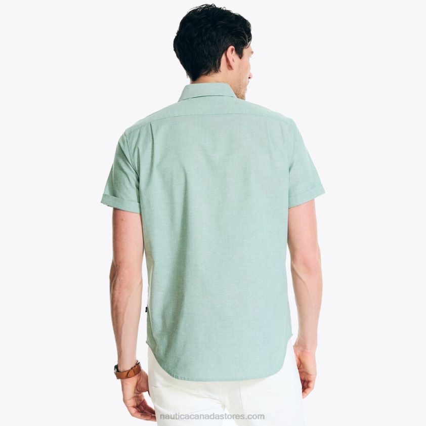 Short-Sleeve Oxford Shirt Nautica Men Green Apple R260HV565