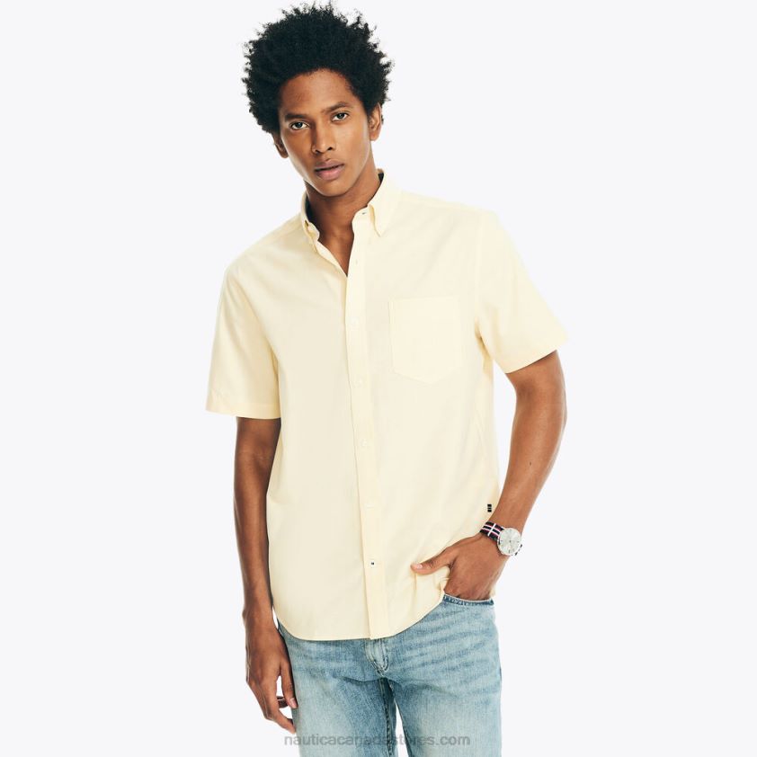 Short-Sleeve Oxford Shirt Nautica Men Sunshine R260HV13