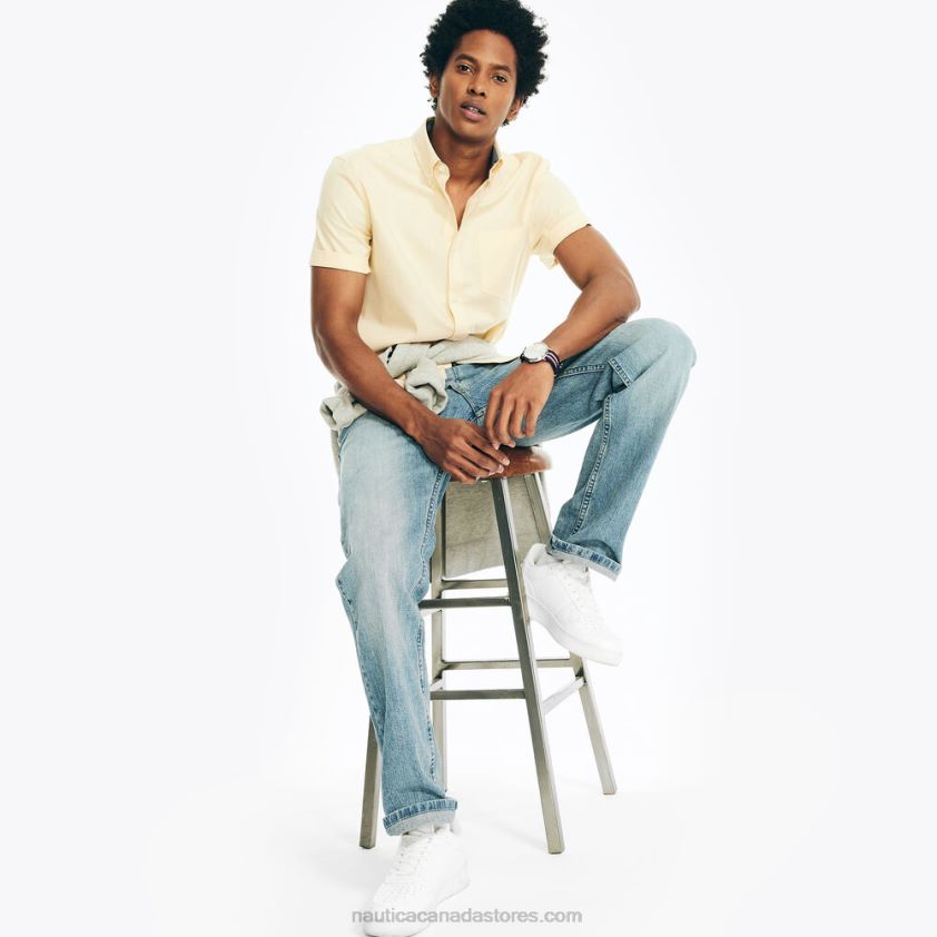 Short-Sleeve Oxford Shirt Nautica Men Sunshine R260HV13