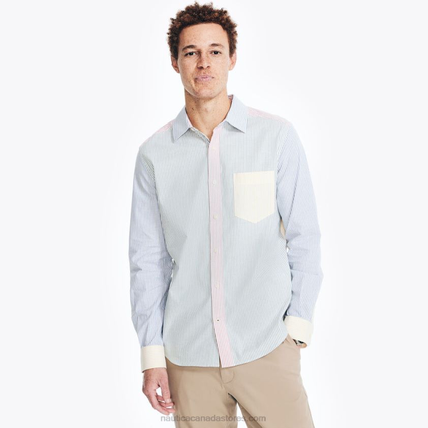Striped Oxford Shirt Nautica Men Nite Sea Heather R260HV248