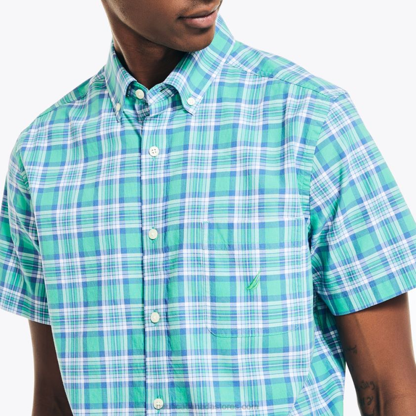 Sustainably Crafted Plaid Short-Sleeve Shirt Nautica Men Nile R260HV348