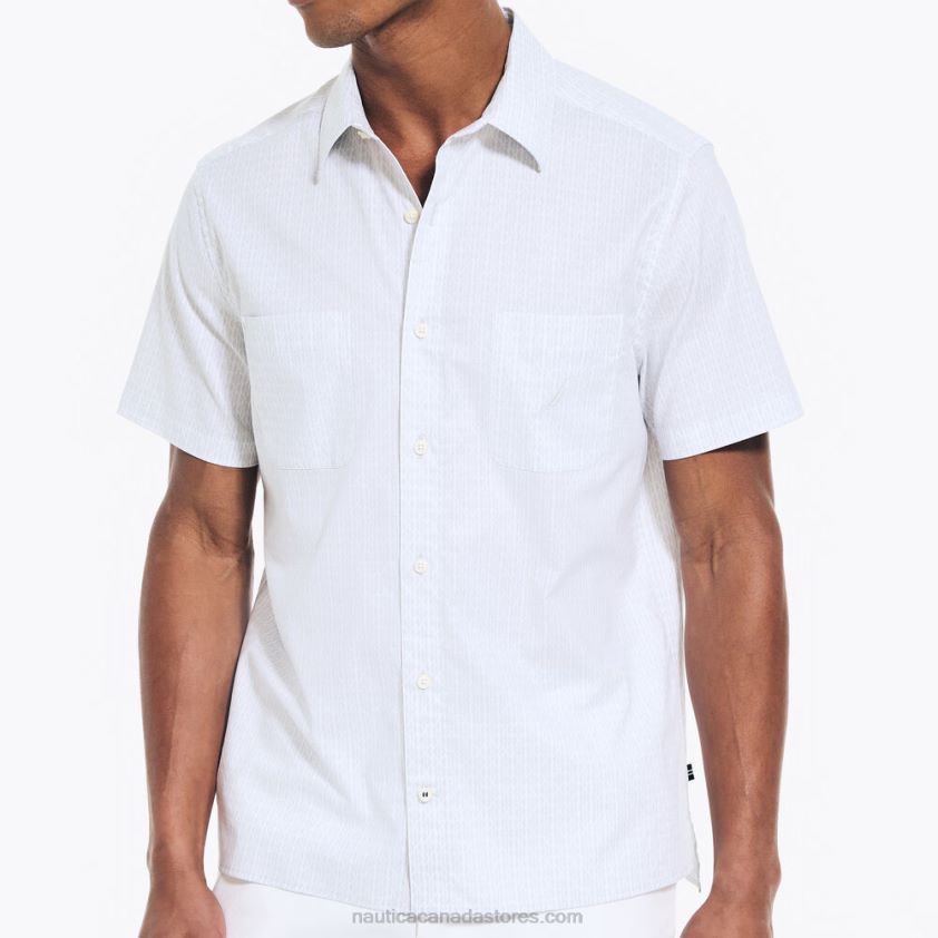 Sustainably Crafted Printed Short-Sleeve Shirt Nautica Men Grey Violet R260HV222