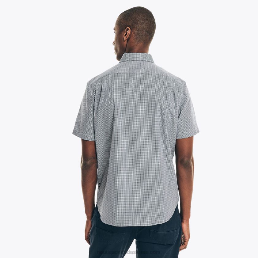 Wrinkle-Resistant Plaid Wear To Work Short-Sleeve Shirt Nautica Men J Navy R260HV42