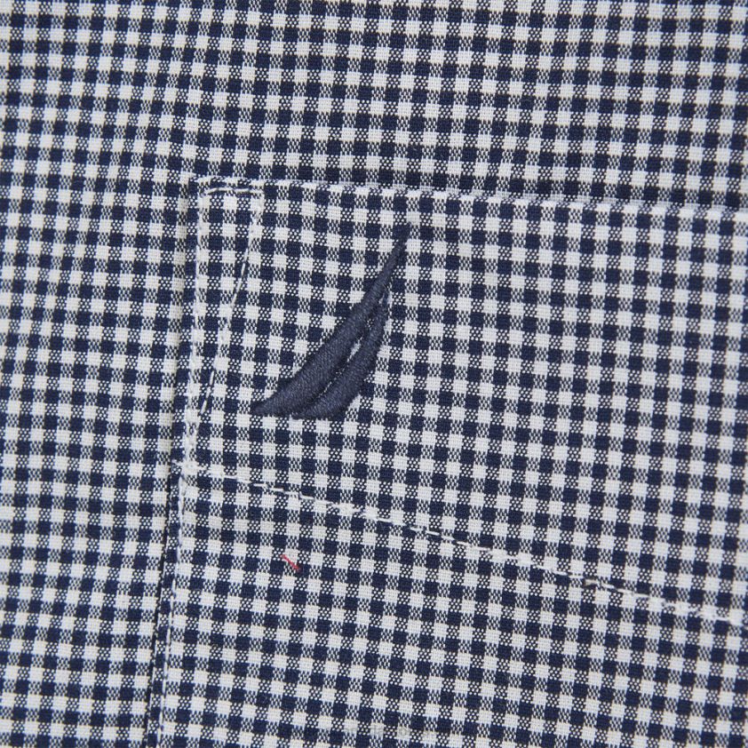 Wrinkle-Resistant Plaid Wear To Work Short-Sleeve Shirt Nautica Men J Navy R260HV42